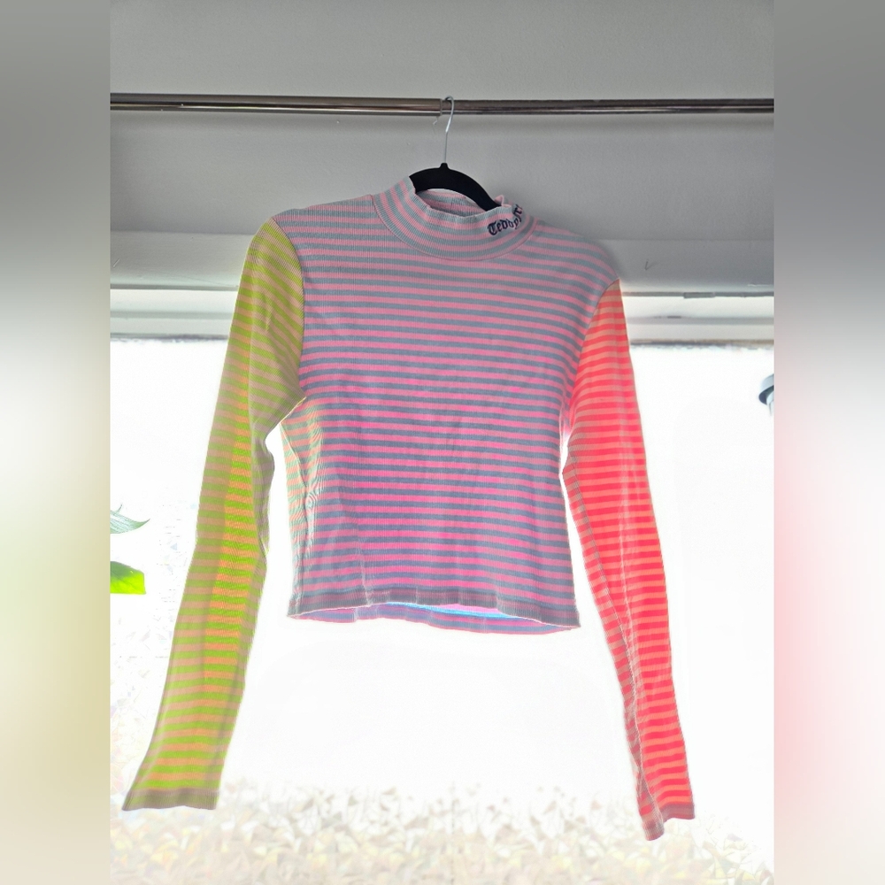 Cropped Long Sleeve Mock Neck
